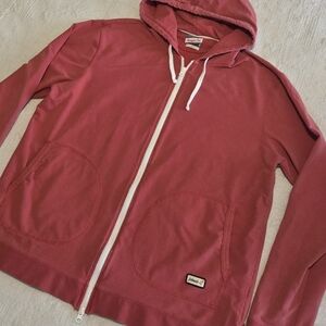 Johnnie-O Red Zip-Up Hoodie, Size XL